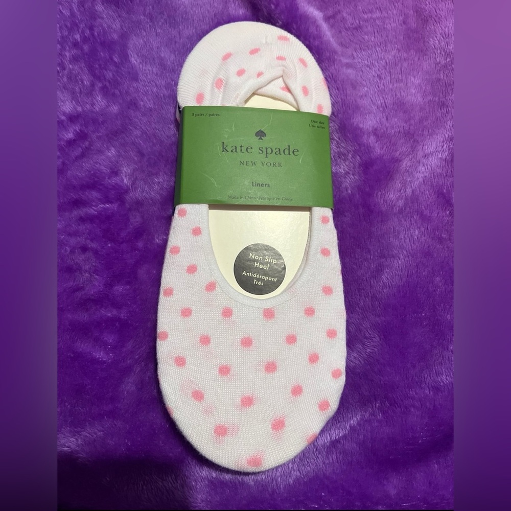 Kate Spade Pink Polka Dot Liners
